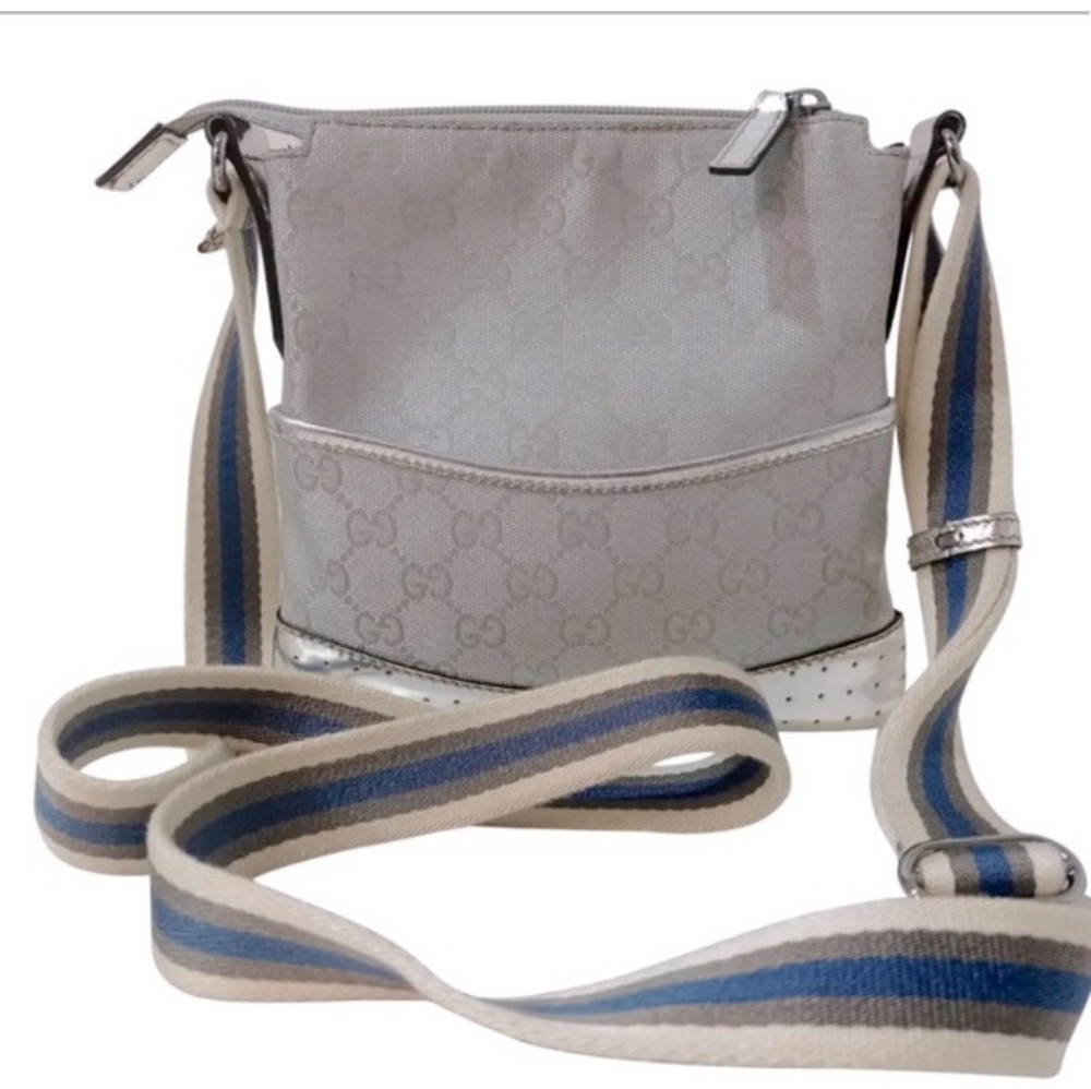 Gucci Silver Guccisima Crossbody Bag